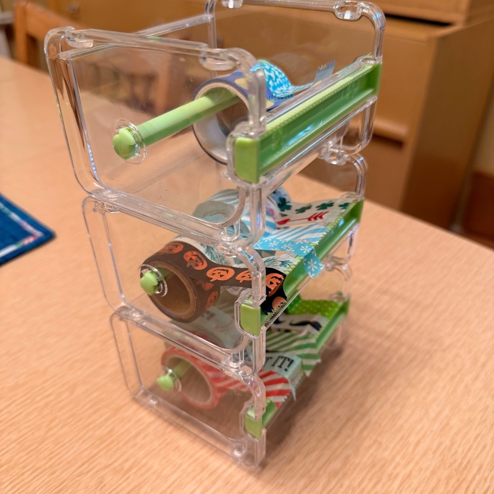 CRAFTERS🎨 Washi Tape Stackable Storage Organizer WITH TAPE!